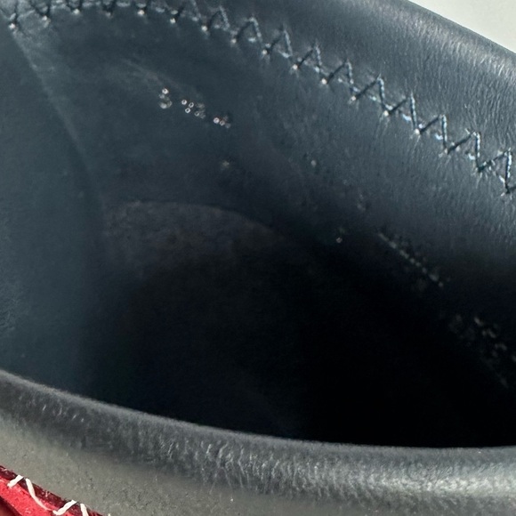 Y2K Tommy Hilfiger red suede wood clogs size 8.5 - Picture 14 of 15